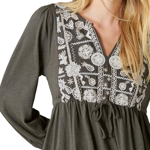Lucky Brand Embroidered Tiered Tunic Top - Image 3