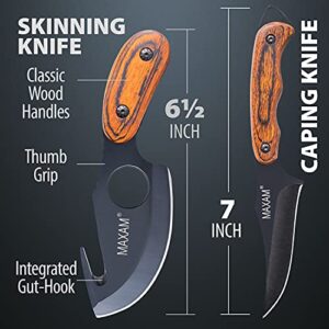 Maxam Fixed Blade Hunting Knife Set, 2-Piece