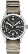 SEIKO Men’s Black Dial Nylon Strap Watch