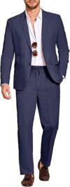 COOFANDY Men’s Linen 2 Piece Suit Set