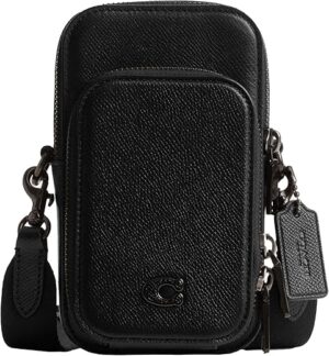 Coach Phone Crossbody In Crossgrain Leather Bag