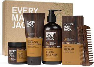 Every Man Jack Mens Sandalwood Beard Set – Five Essentials