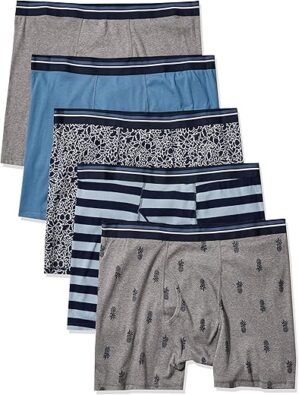 Amazon Essentials Comfortable Cotton Tag-Free Boxer Briefs