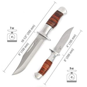 Mossy Oak Fixed Blade Bowie Knife with Leather Handle