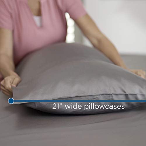 MyPillow Giza Dreams Queen Bed Sheets, Light Gray - Image 4