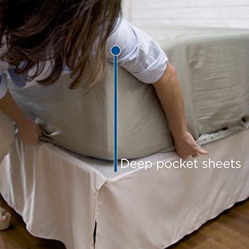 MyPillow Giza Dreams Queen Bed Sheets, Light Gray - Image 5