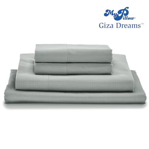MyPillow Giza Dreams Queen Bed Sheets, Light Gray - Image 2