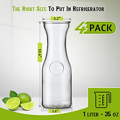 NETANY Set of 4 Glass Carafes with Lids - Image 2