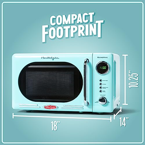 Nostalgia Retro Compact Microwave Oven, 0.7 Cu. Ft., Aqua - Image 5