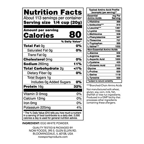 NOW Egg White Protein Unflavored Powder - Image 2