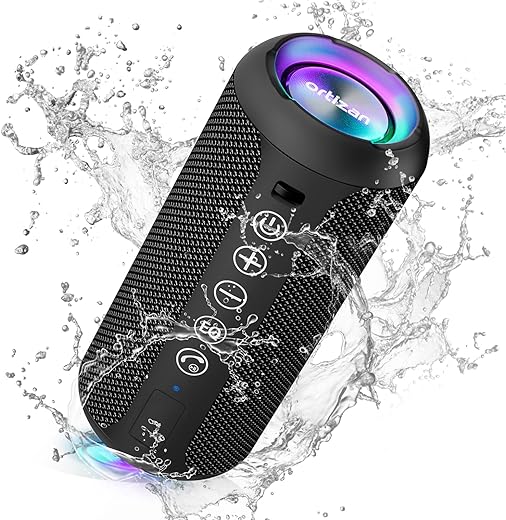 Ortizan Waterproof Bluetooth Speaker, 24W Sound