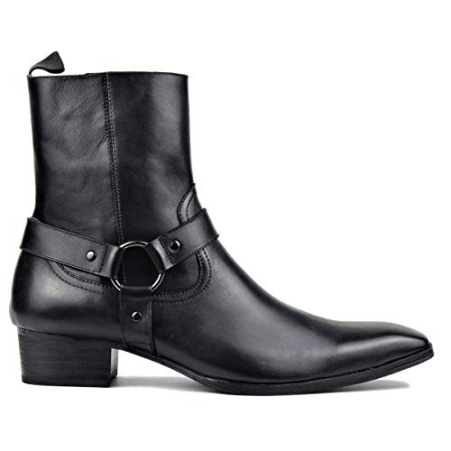OSSTONE Men's Leather Chelsea Ankle Boots - Image 2