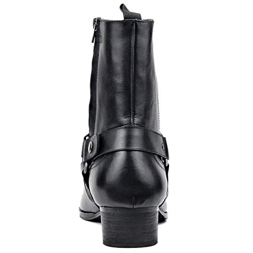 OSSTONE Men's Leather Chelsea Ankle Boots - Image 3