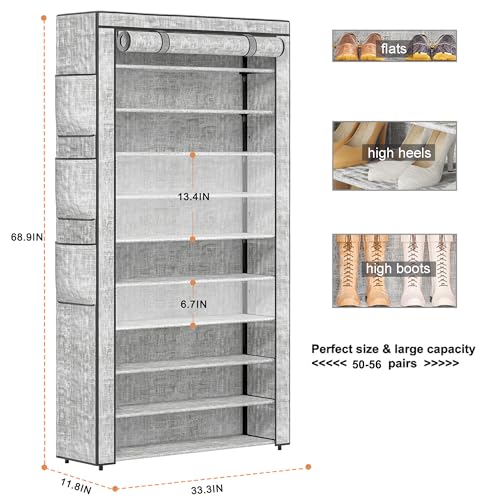 OYREL 10-Tier Tall Shoe Rack, Large Capacity - Image 3