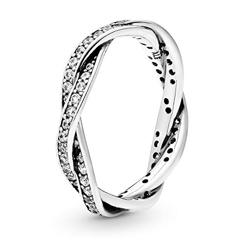 Pandora Sparkling Twisted Lines Ring - Image 2