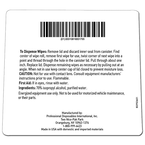 PDI Electronics Screen Cleaning Wipes, 70 Pack - Image 2