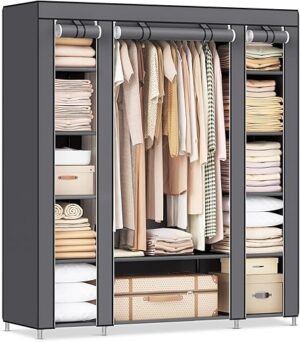 SONGMICS Portable Bedroom Closet with Fabric Cover