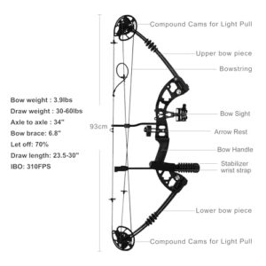 REAWOW 30-60 LB Compound Bow Kit for Adults