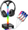 ALACOO RGB Headphone Stand with USB Charger