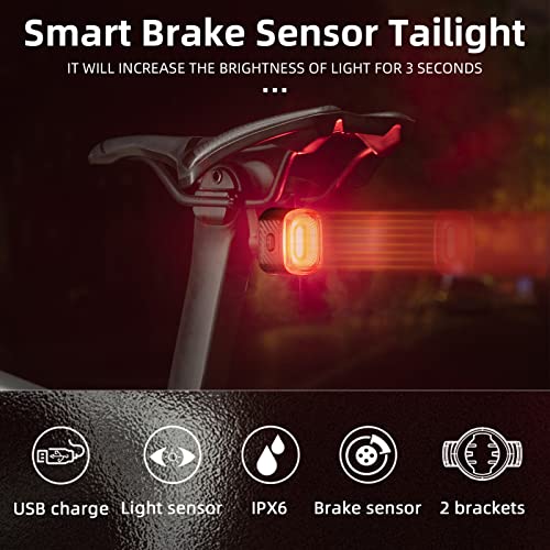 ROCKBROS Smart Brake Sensing USB Rechargeable Bike Light - Image 2