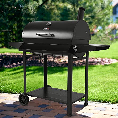 Royal Gourmet 30-Inch Barrel Charcoal Grill with Storage - Image 2