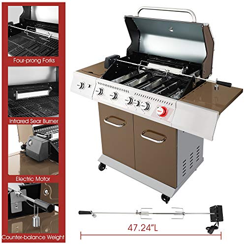 Royal Gourmet 5-Burner Propane BBQ Grill with Rotisserie - Image 5