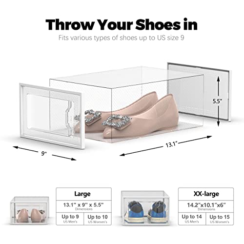 SEE SPRING 12-Pack Clear Stackable Shoe Storage Boxes - Image 5