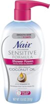 Nair Coconut Oil and Vitamin E Sensitive Shower Cream Hair Remover