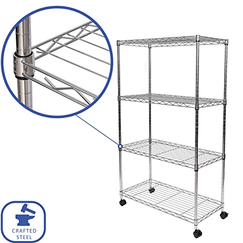 Seville Classics 4-Tier Adjustable Steel Wire Shelving Unit - Image 3