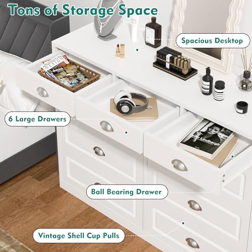 Shintenchi 9 Drawer Modern Dresser with Wide Drawers - Image 4