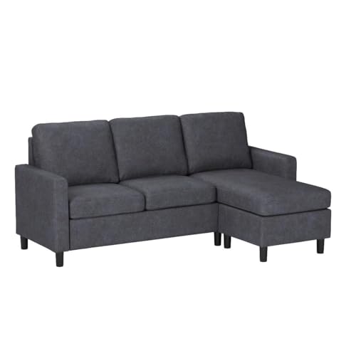 Shintenchi Convertible 79-Inch L-Shaped Sofa, Reversible Chaise - Image 5