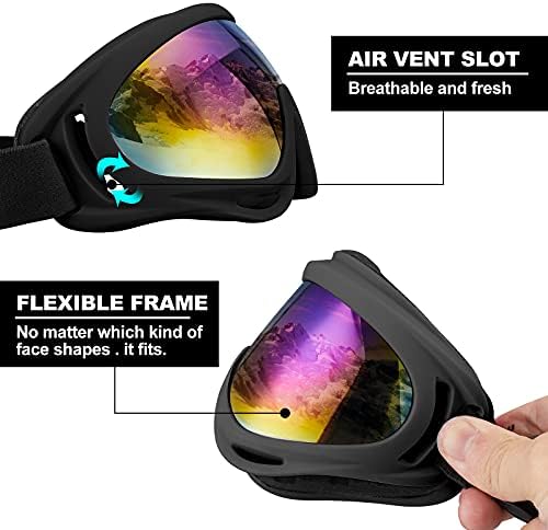 SixYard 3 Pack Ski & Motorcycle Goggles - Image 4