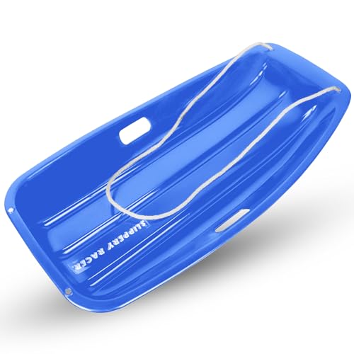 Slippery Racer Flexible Kids Toddler Blue Toboggan Sled - Image 2