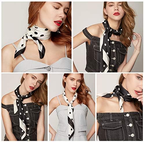 SOJOS Vintage Bandanas Square Polka Dot Scarf - Image 5