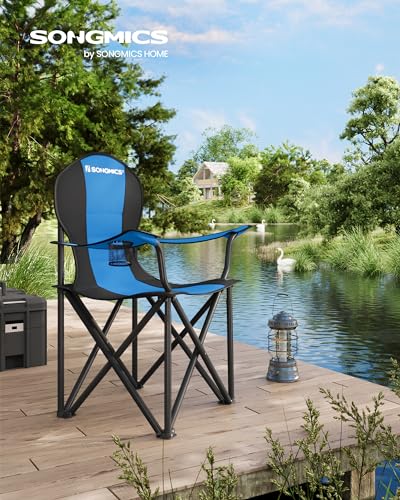 SONGMICS Folding Camping Chair, Supports 551 lb, with Sponge Seat - Image 2