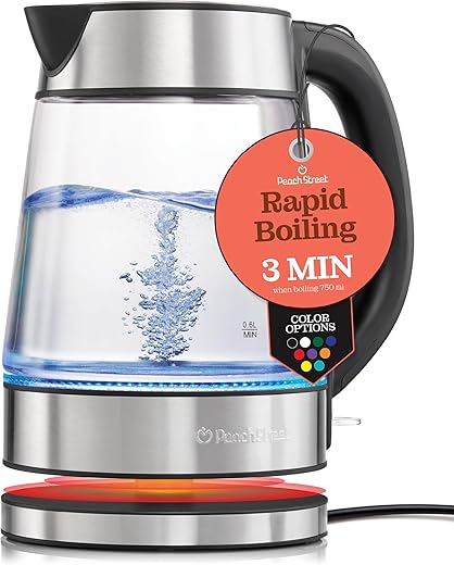 Peach Street Speed-Boil Electric Kettle - 1.7L, 1500W