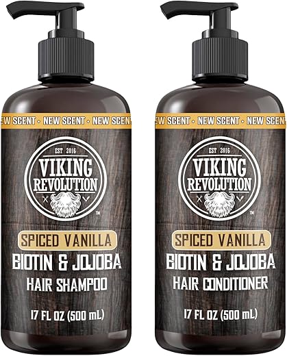 Viking Revolution Spiced Vanilla Men's Shampoo and Conditioner Set