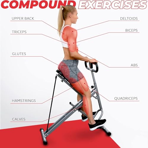 Sunny Health & Fitness Row-N-Ride Squat Assist Trainer with App - Image 3