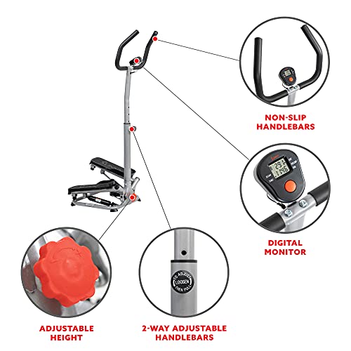 Sunny Health & Fitness Twist Stepper Climber with Handlebar - Image 3