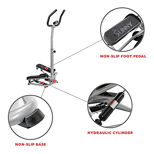 Sunny Health & Fitness Twist Stepper Climber with Handlebar - Image 4