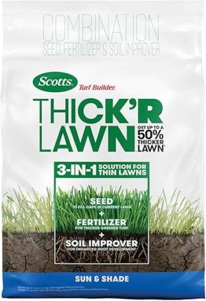 Scotts THICK'R LAWN Seed, Fertilizer, Soil Improver, 12 lbs