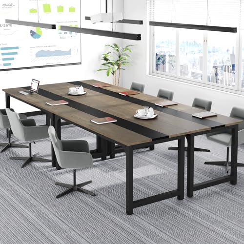 Tribesigns 70.8" Large Office Computer Desk, Vintage Grey/Black - Image 4