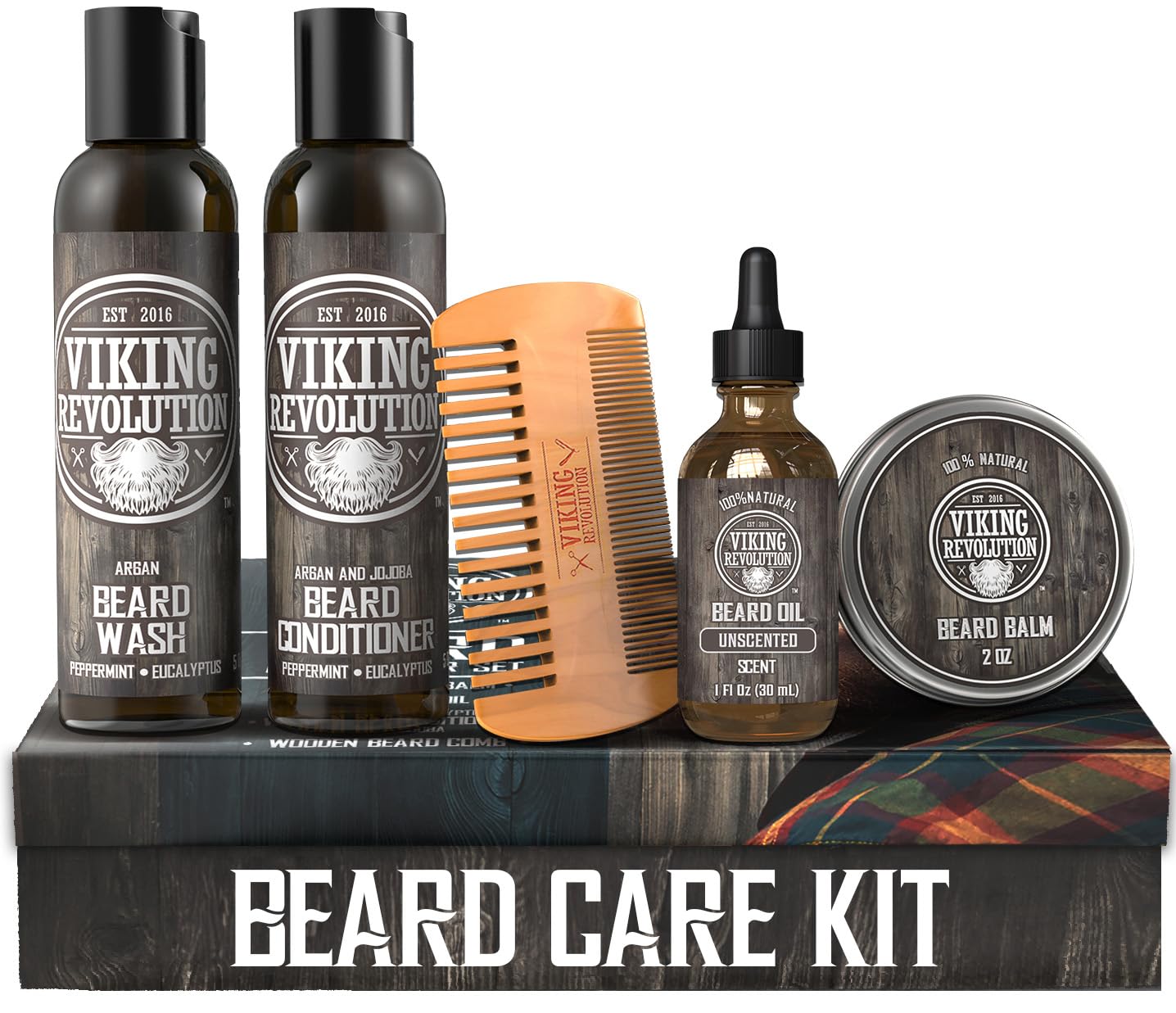 Viking Revolution Ultimate Beard Care Conditioner Kit - Contains Beard Wash & Conditioner, Beard Oil, Beard Balm and Beard