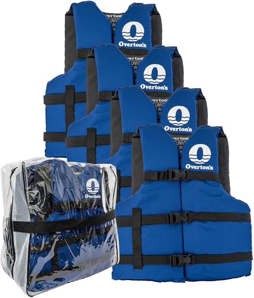 Overton's Universal Adult Life Jackets - Pack of 4