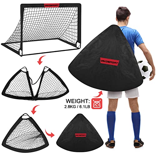 VAVOSPORT Portable Kids Soccer Goals Set - Image 4