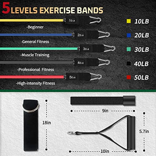VEICK Resistance Bands with Handles for Home Workouts - Image 3