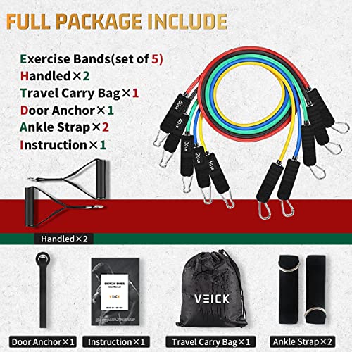 VEICK Resistance Bands with Handles for Home Workouts - Image 2
