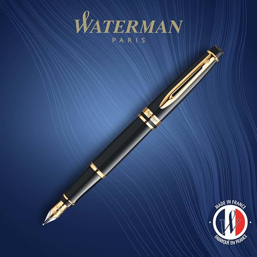 Waterman Expert Fountain Pen Black Gold Fine - Image 2