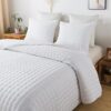 WDCOZY White Oversized California King Quilt Set