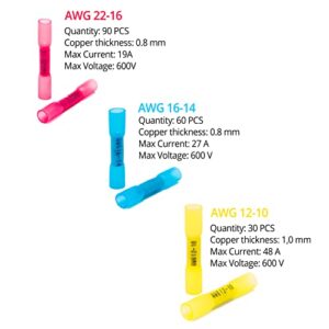Wirefy 180 PCS Marine Grade Heat Shrink Connectors